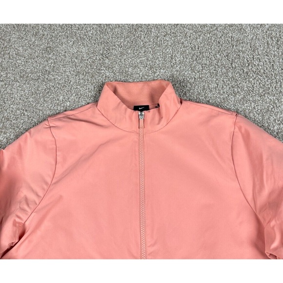 Nike Jacket Womens Large Pink Quartz HyperAdapt Shield Golf Full Zip Sheild - Picture 2 of 11